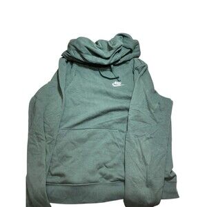 Nike Hoodie Mens Medium Green Essential Sportswear Club Fleece Sweatshirt Casual